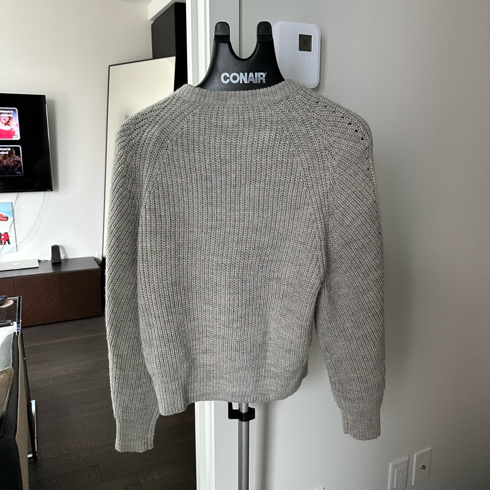 MANGO gray wool knit sweater